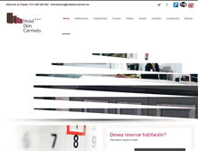 Tablet Screenshot of hoteldoncarmelo.es